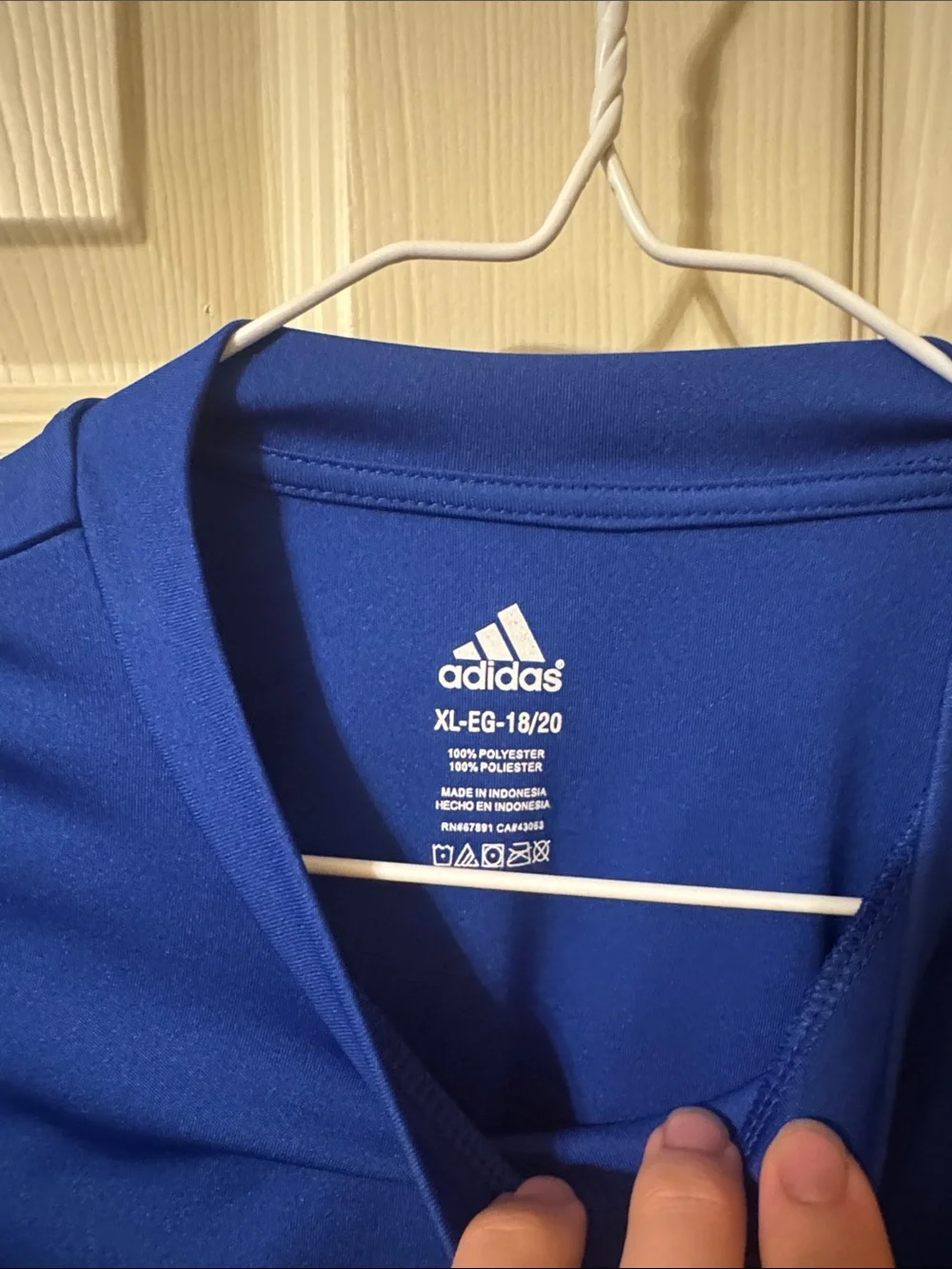 adidas Royal Blue Royals Baseball Tee with White Logo